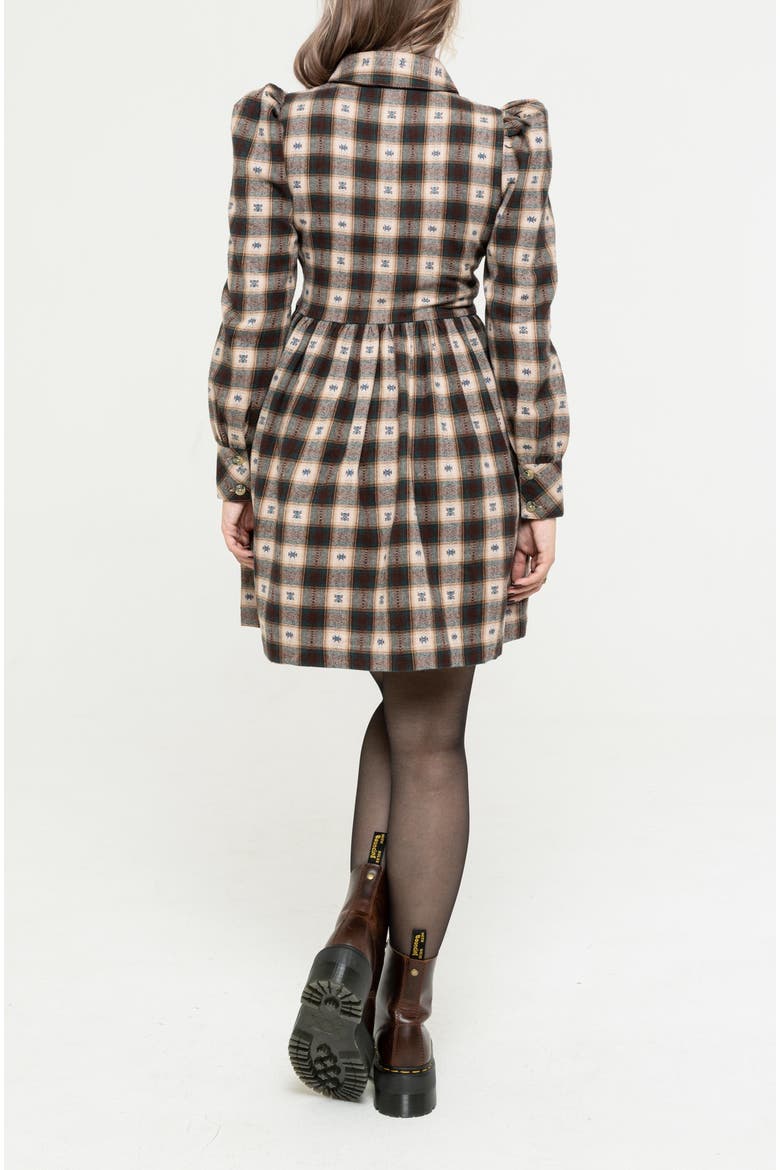 Emily Cotton Check Mini Shirt Dress