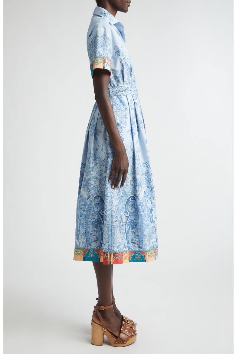 Short Sleeve Poplin Midi Shirtdress