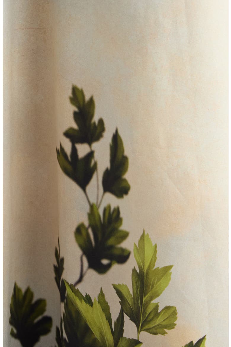 Maple Leaves Cotton Stretch Poplin Midi Dress