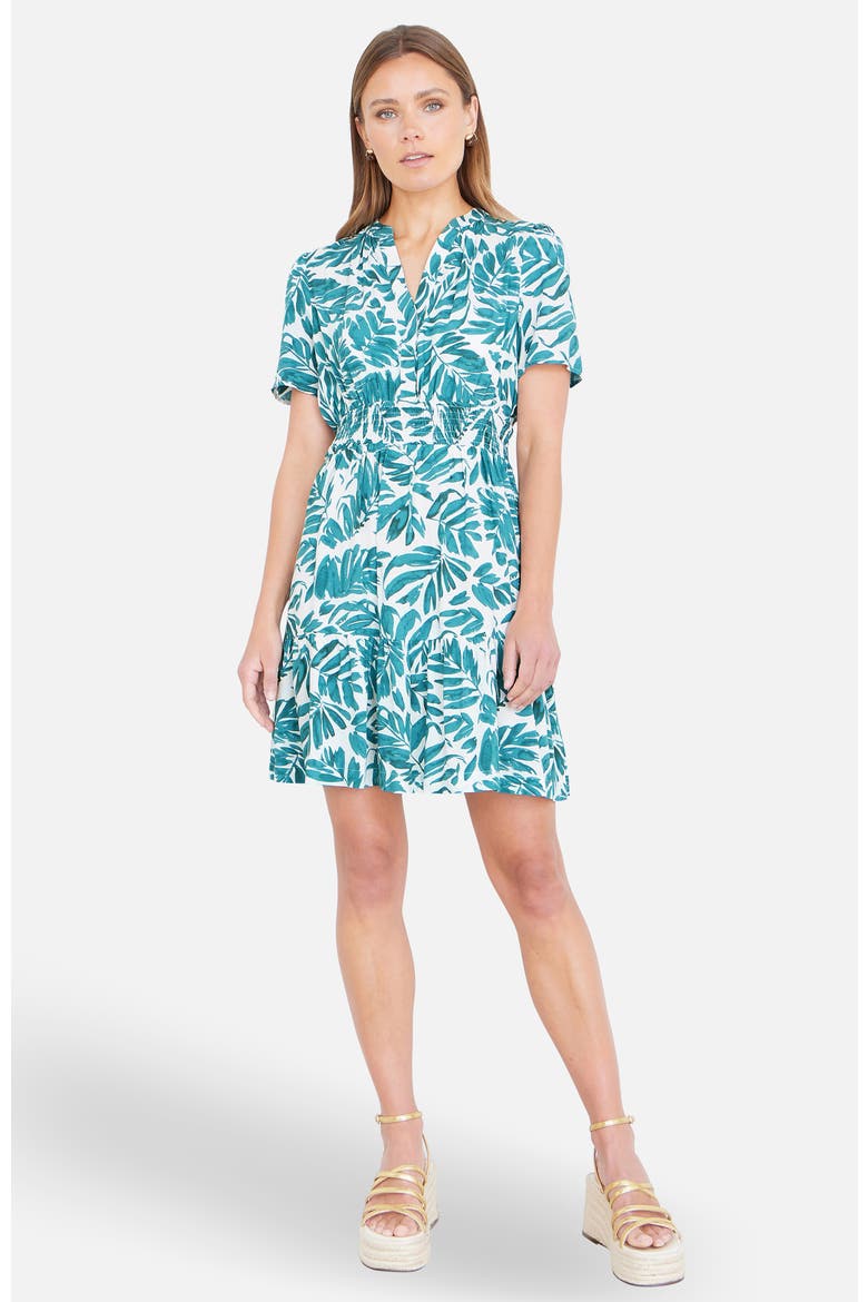 Leaf Print Mini Dress