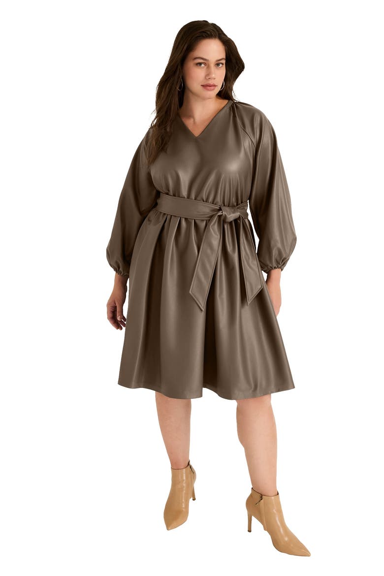 Faux Leather Dress