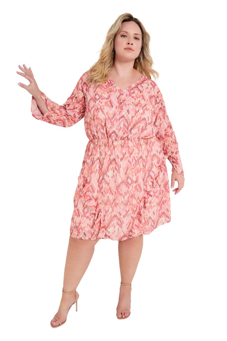 Ruffle Detail Mini Dress