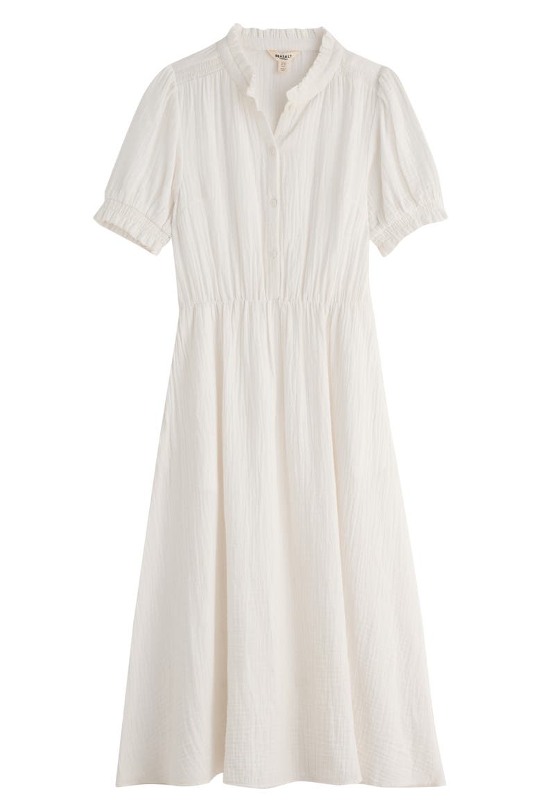 Shore Path Organic Cotton Gauze Midi Dress