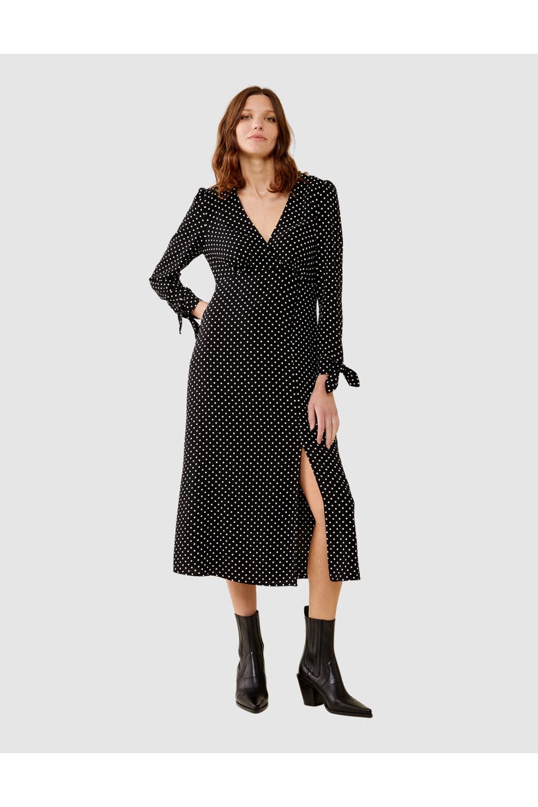 Laine Polka Dot Spot Midi Dress