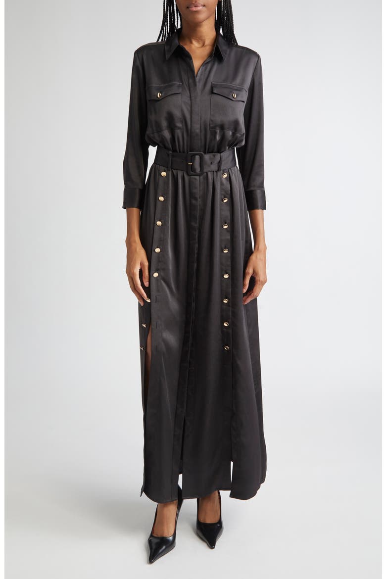 Uriah Button Belted Maxi Shirtdress
