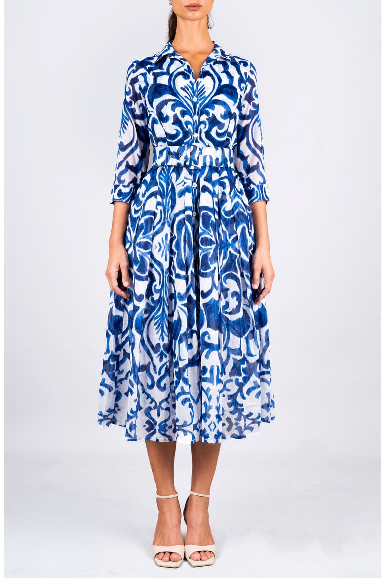 Maiolica Tile Midi Shirtdress
