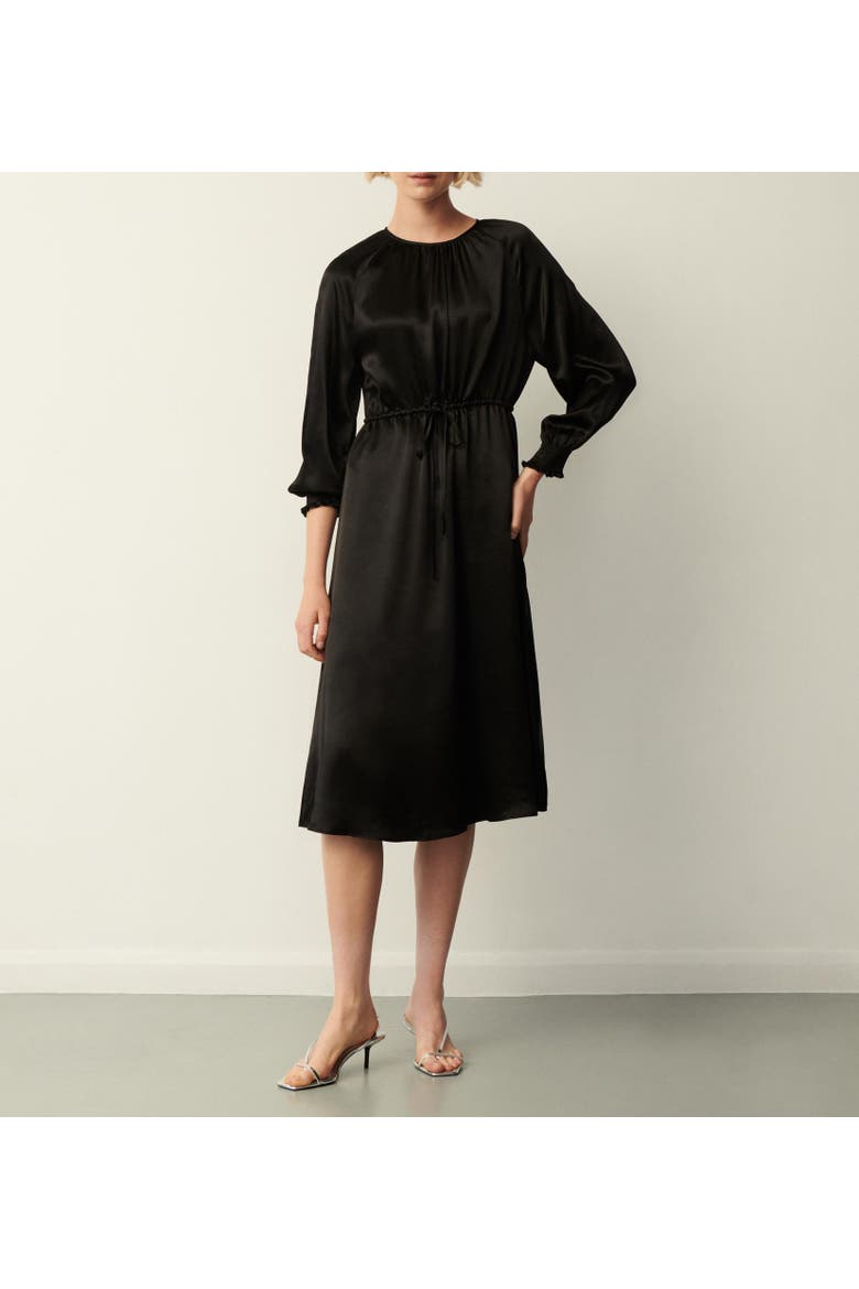 Florian 3/4 Sleeve Round Neck Midi Dress