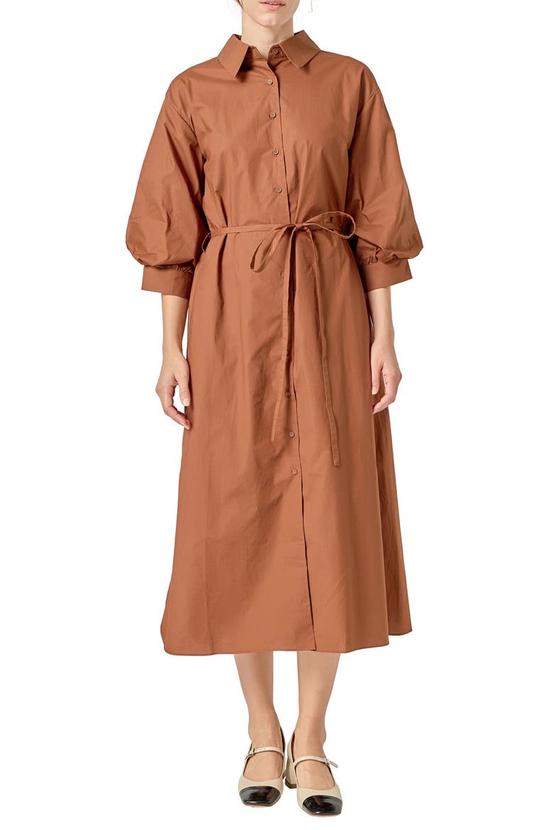 Flared Cotton Midi Dress
