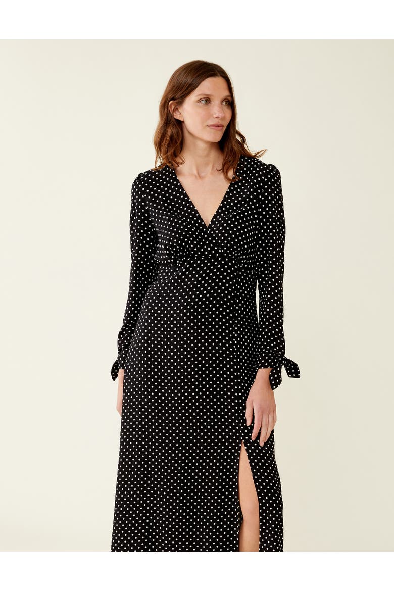 Laine Polka Dot Spot Midi Dress