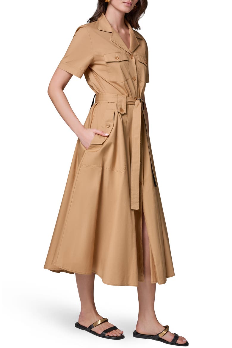 Short Sleeve Stretch Cotton Shirtdress