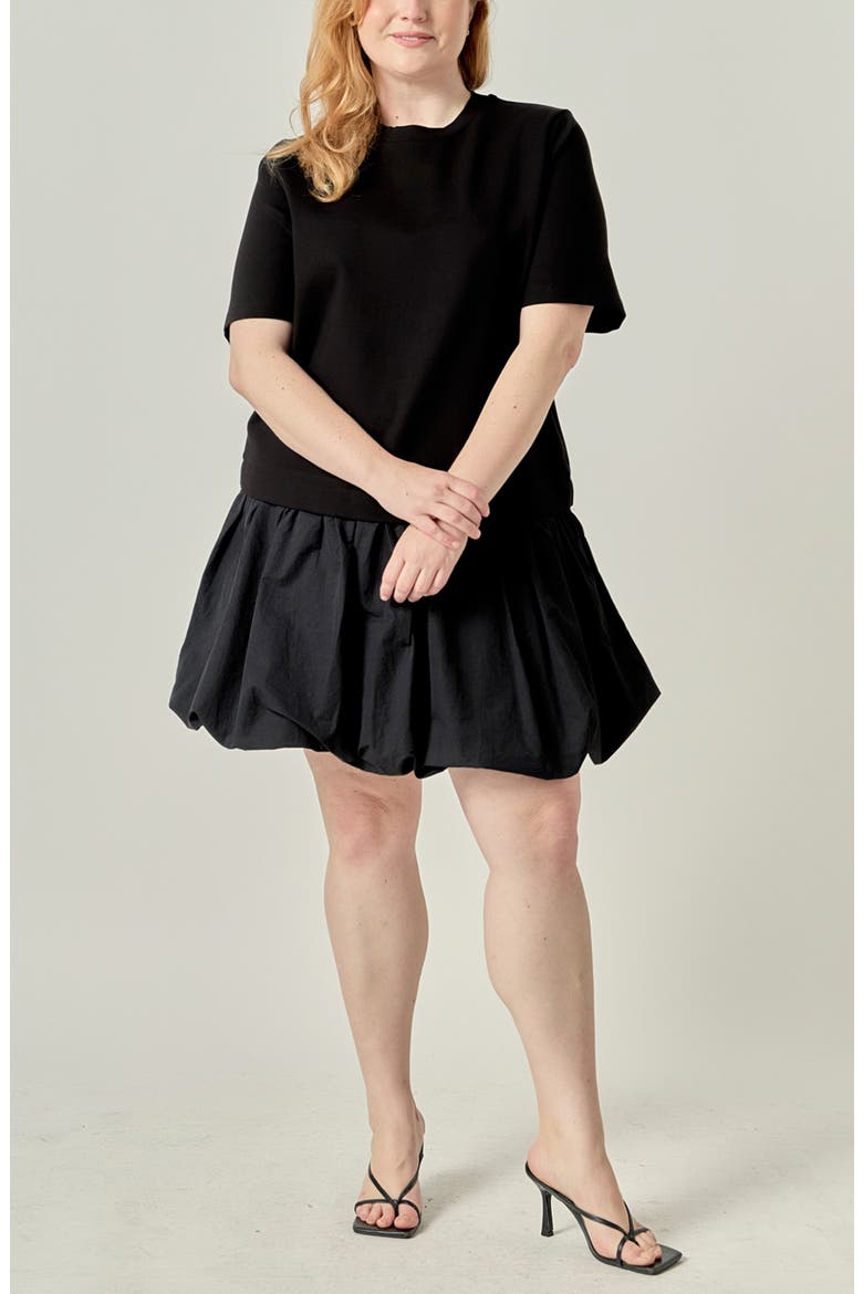 Bubble Mixed Media Minidress