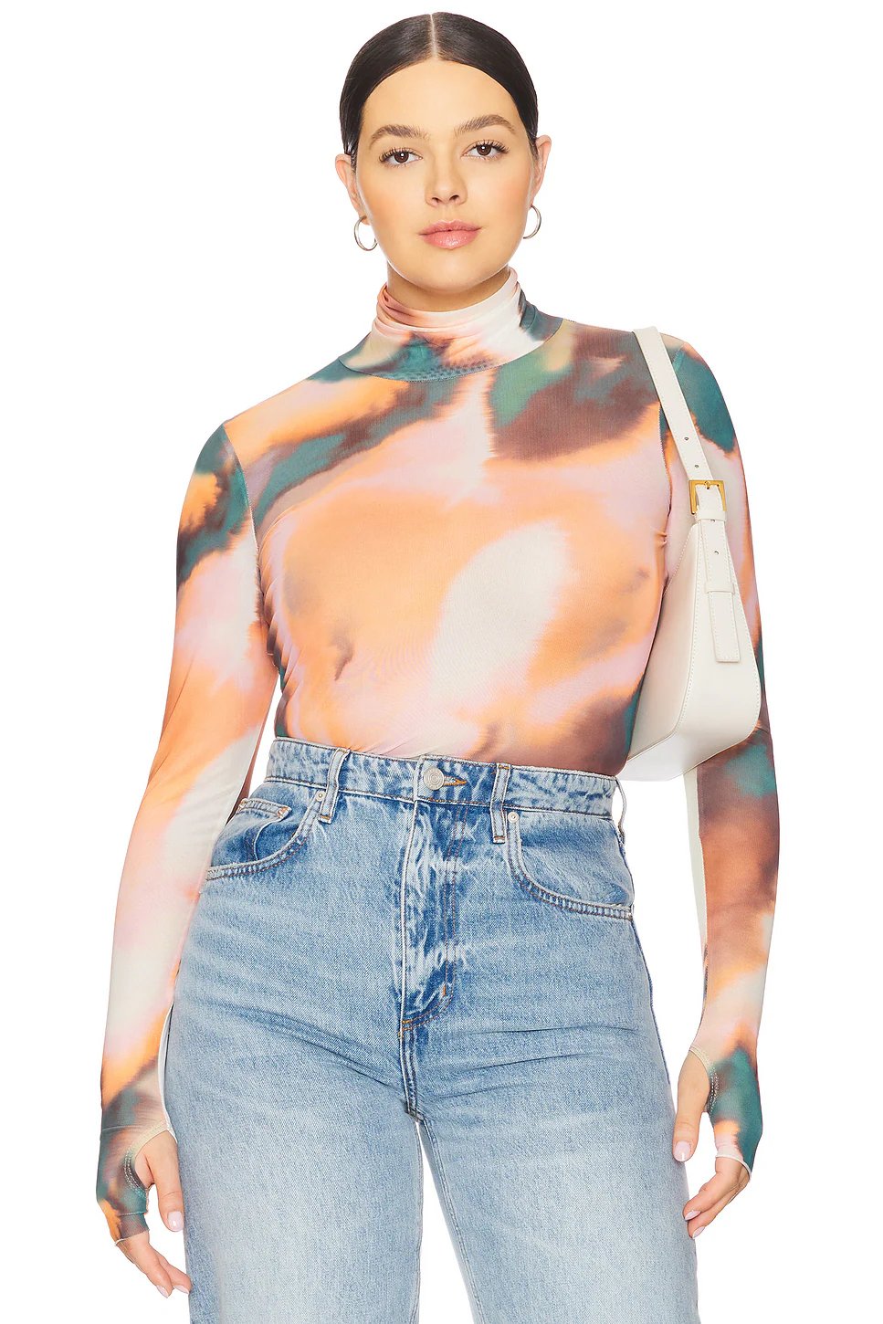 AFRM Zadie Top in Spice Watercolor - Image 2