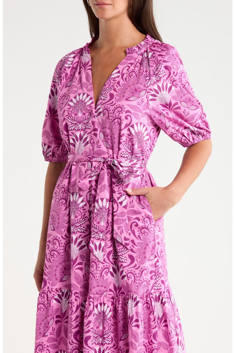 Wynette Belted Tiered Midi Dress