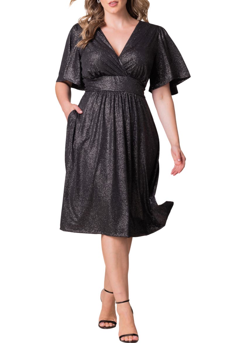 Crystal Cove Metallic Cocktail Dress