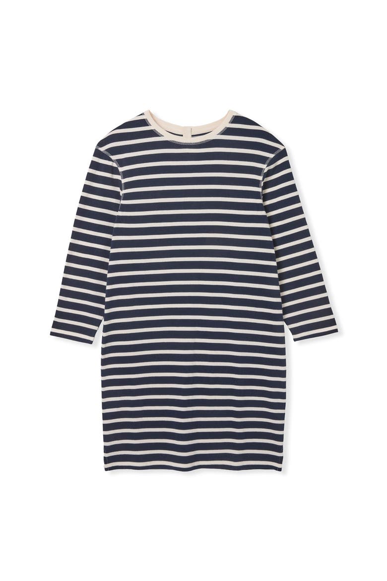 Striped Knee Length Jersey Dress