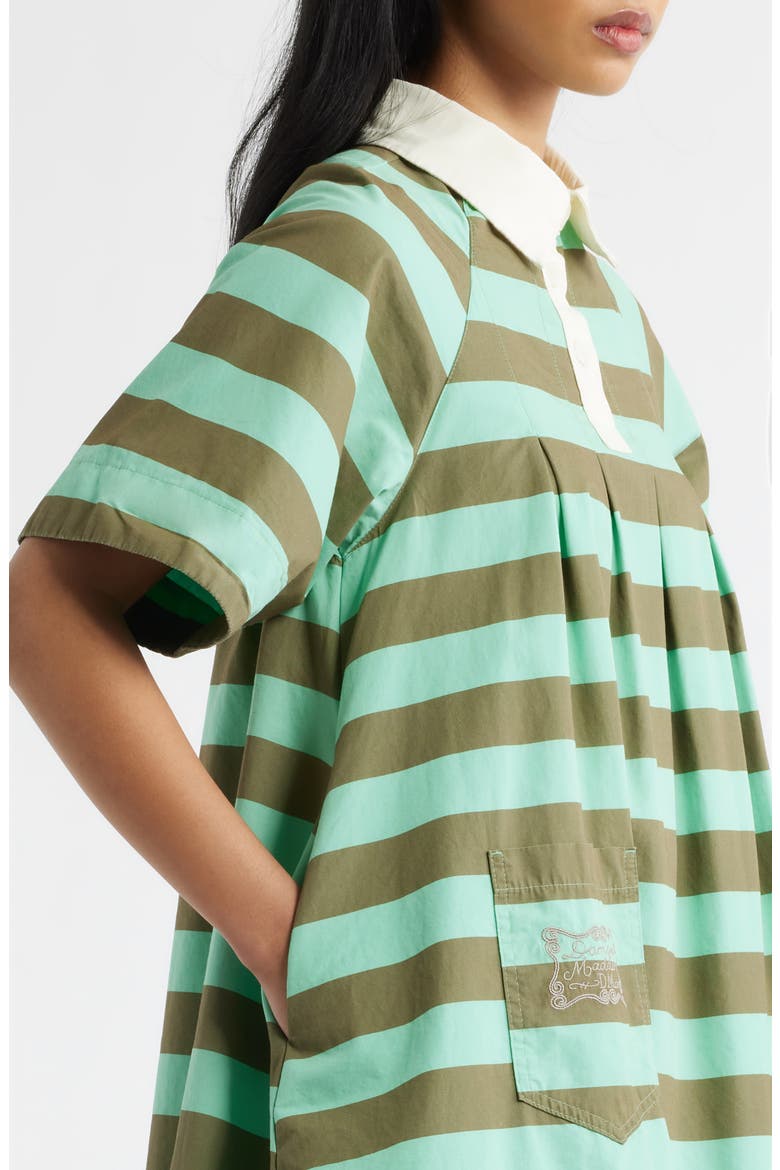 Maggie Stripe Organic Cotton Polo Minidress