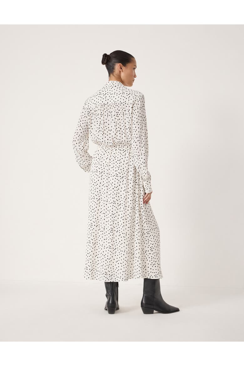 Rosey Polka Dot Midi Shirt Dress