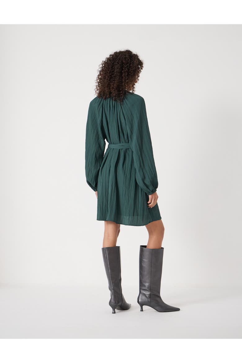 Ruffled Long Sleeve Mini Dress