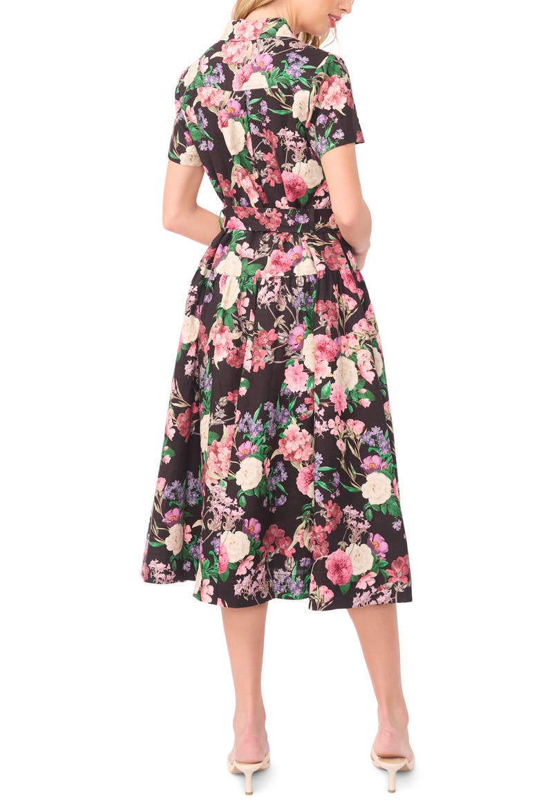 Charlie Floral Linen Midi Shirtdress