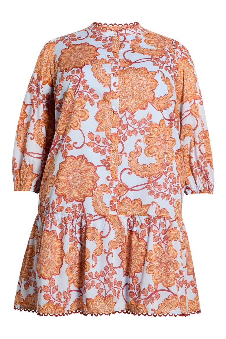 Siany Yamila Floral Ruffle Cotton Dress