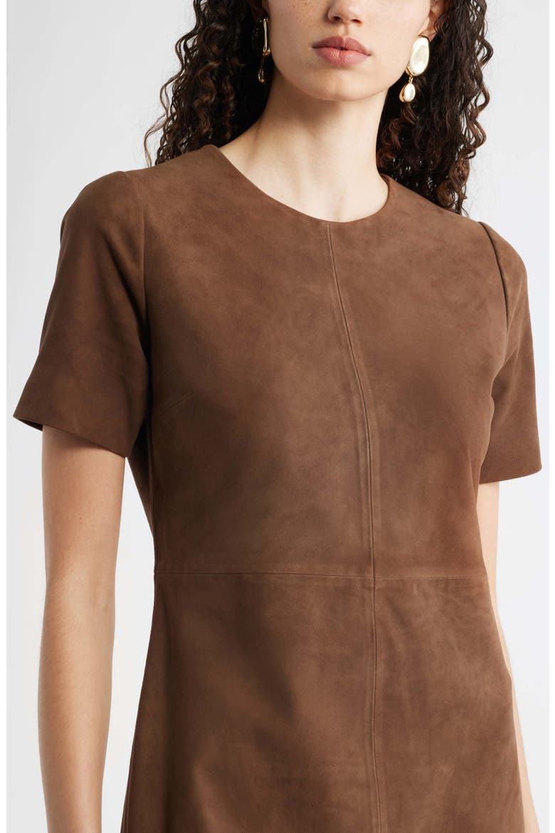 Sculpted Suede Minidress