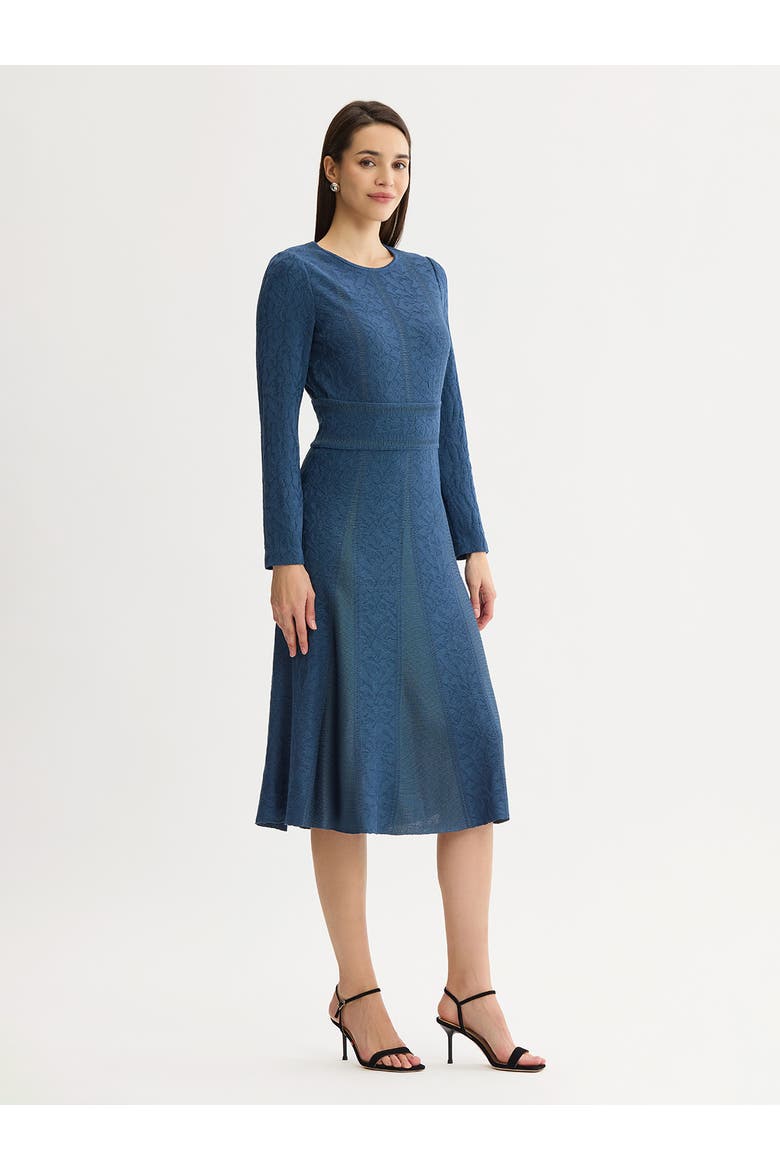 Floral Pane Soft Knit Maxi Dress