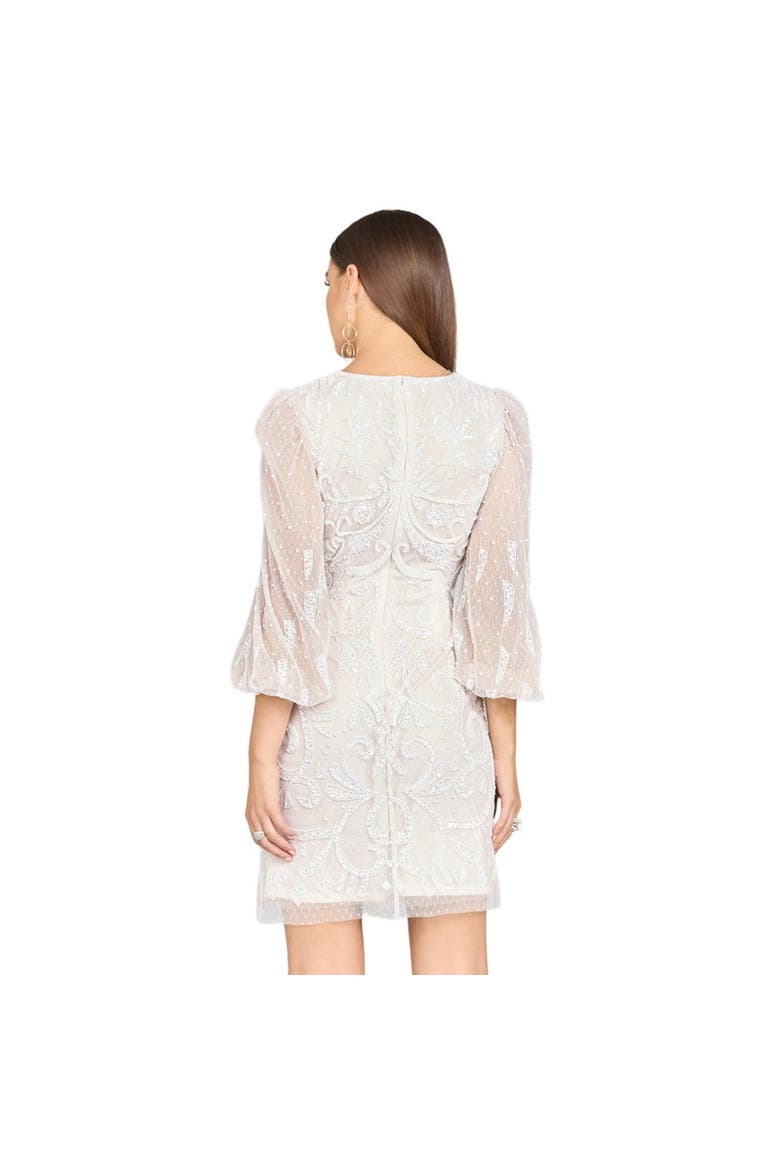 V-Neck, Balloon Sleeve Bridal Mini