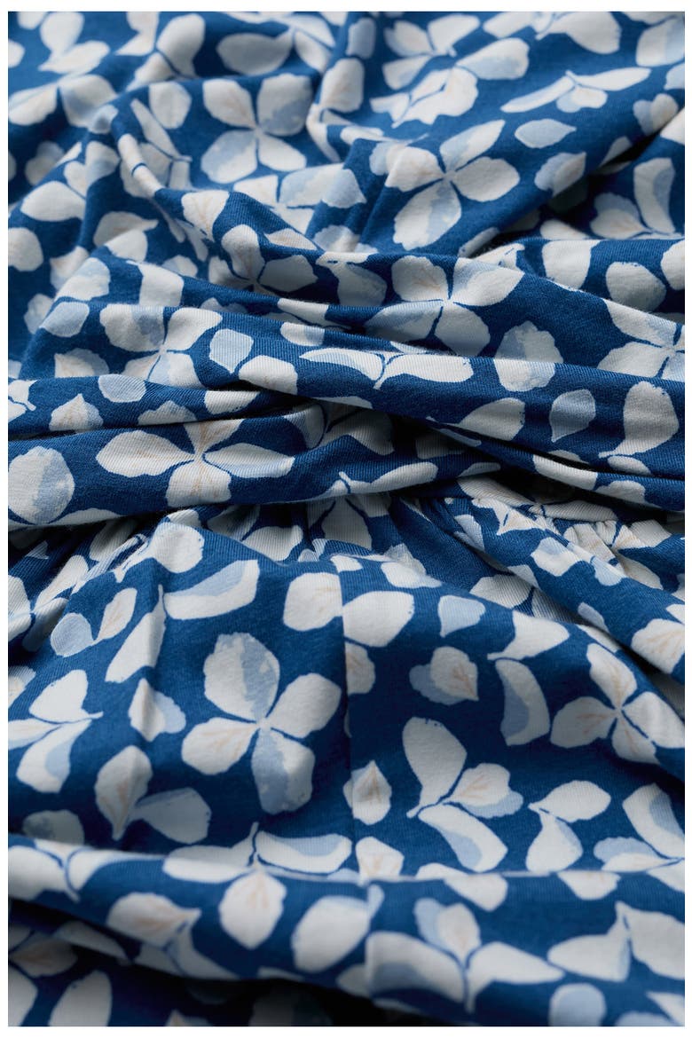 Water Mint Twist Front Organic Cotton Blend Midi Dress