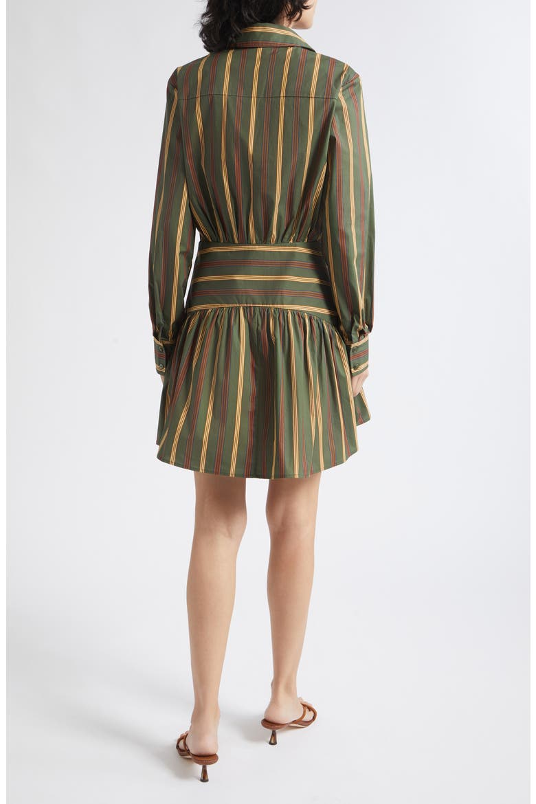 Rocco Stripe Long Sleeve Mini Shirtdress