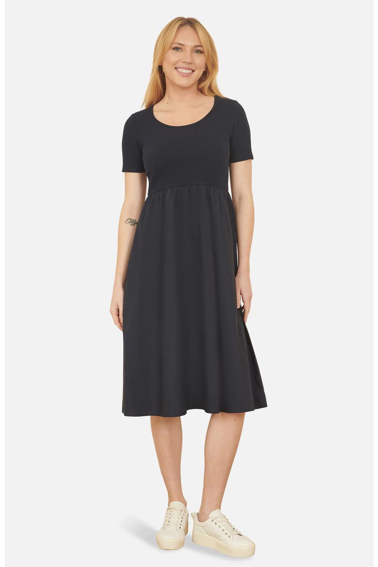 Jersey Top And Cotton Midi Dress