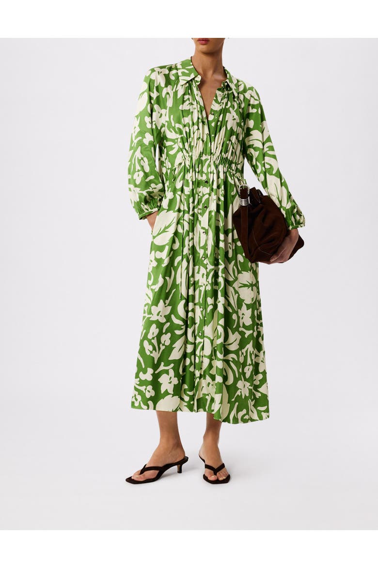Floral Trapeze Shirt Dress