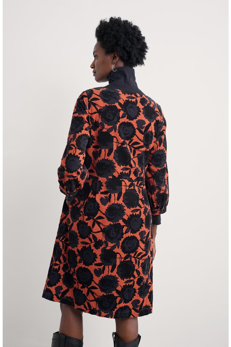 Herb Garden Floral Corduroy Dress