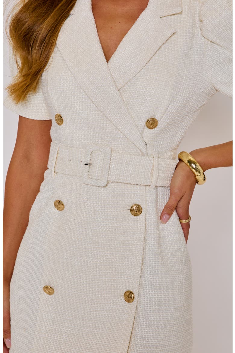 Devon Belted Tweed Blazer Minidress