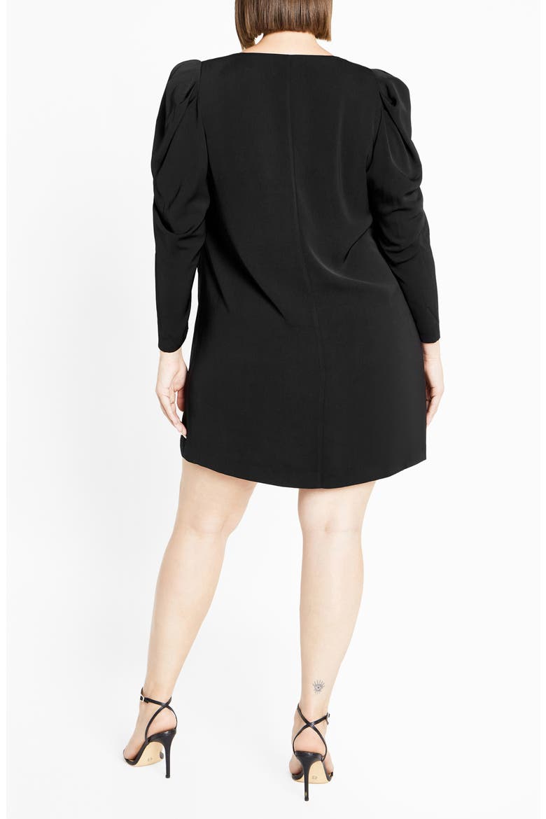 Drew Puff Shoulder Long Sleeve Dress