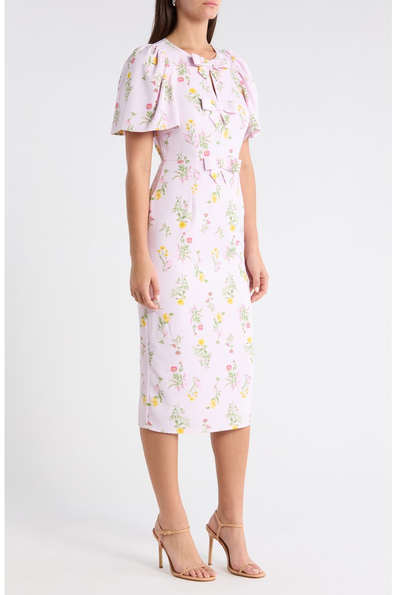 Margote Floral Bow Midi Dress