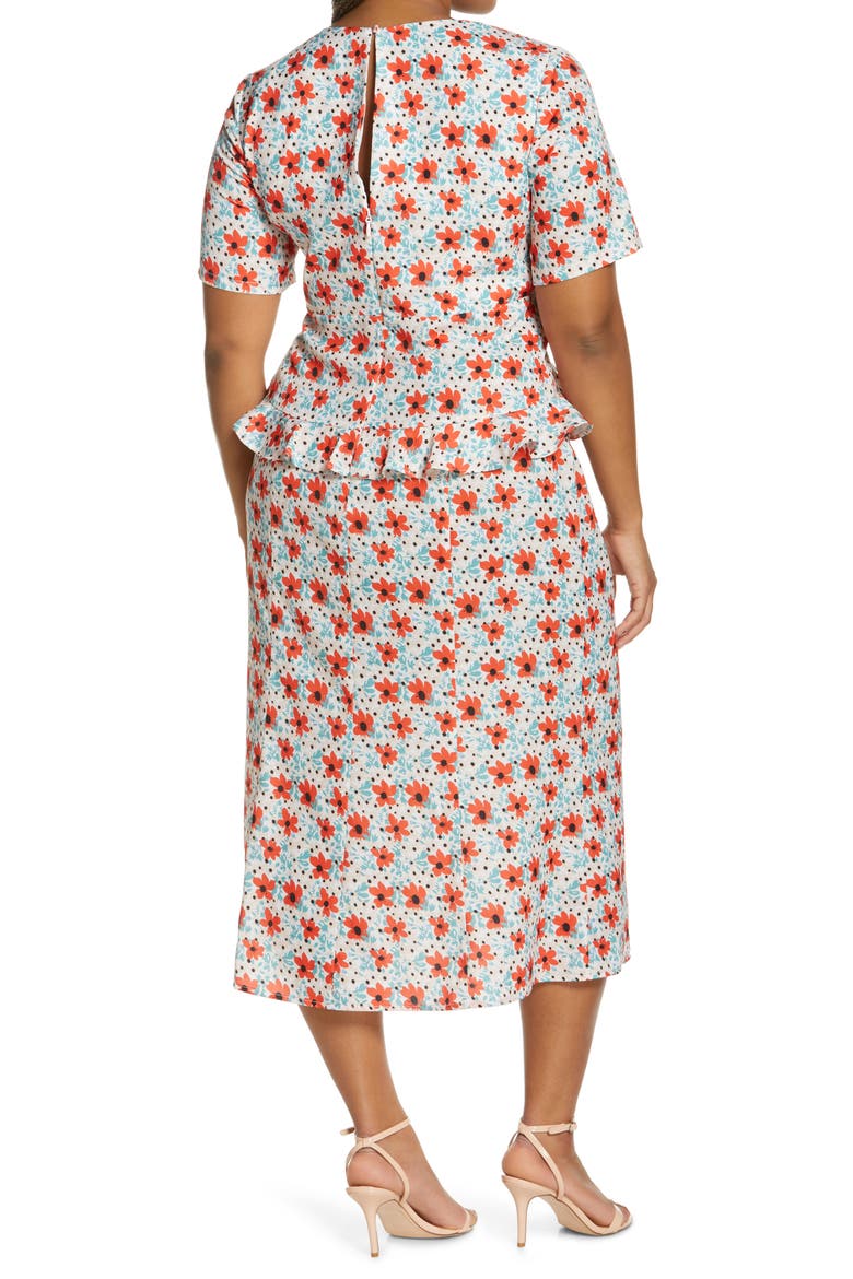 Harrie Floral Ruffle Sheath Dress