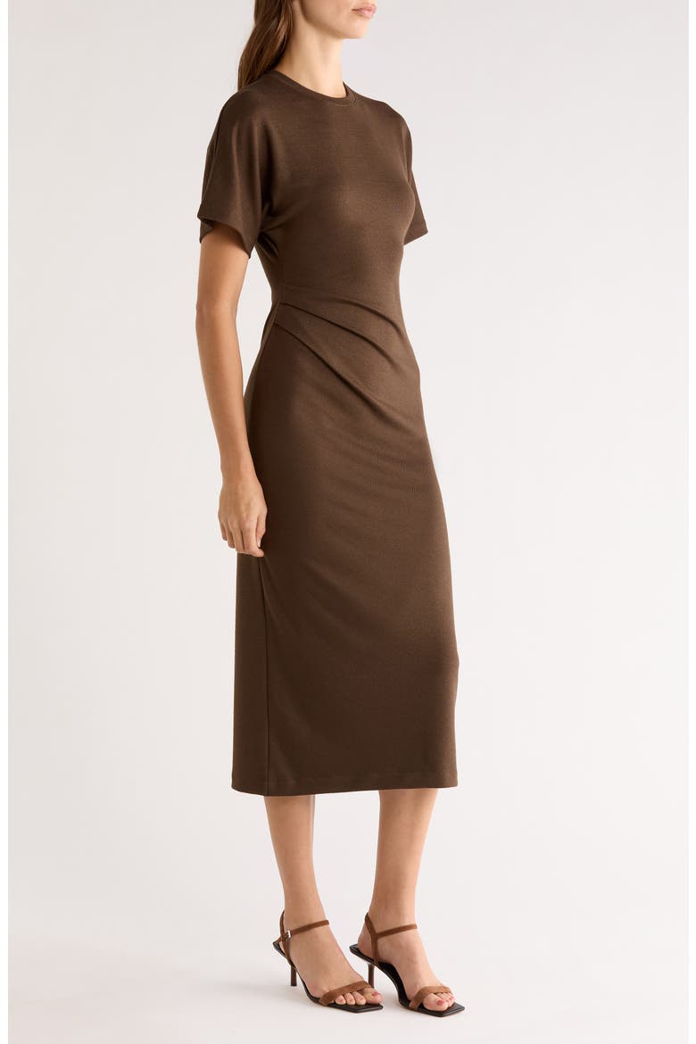 Side Ruched Midi Dress