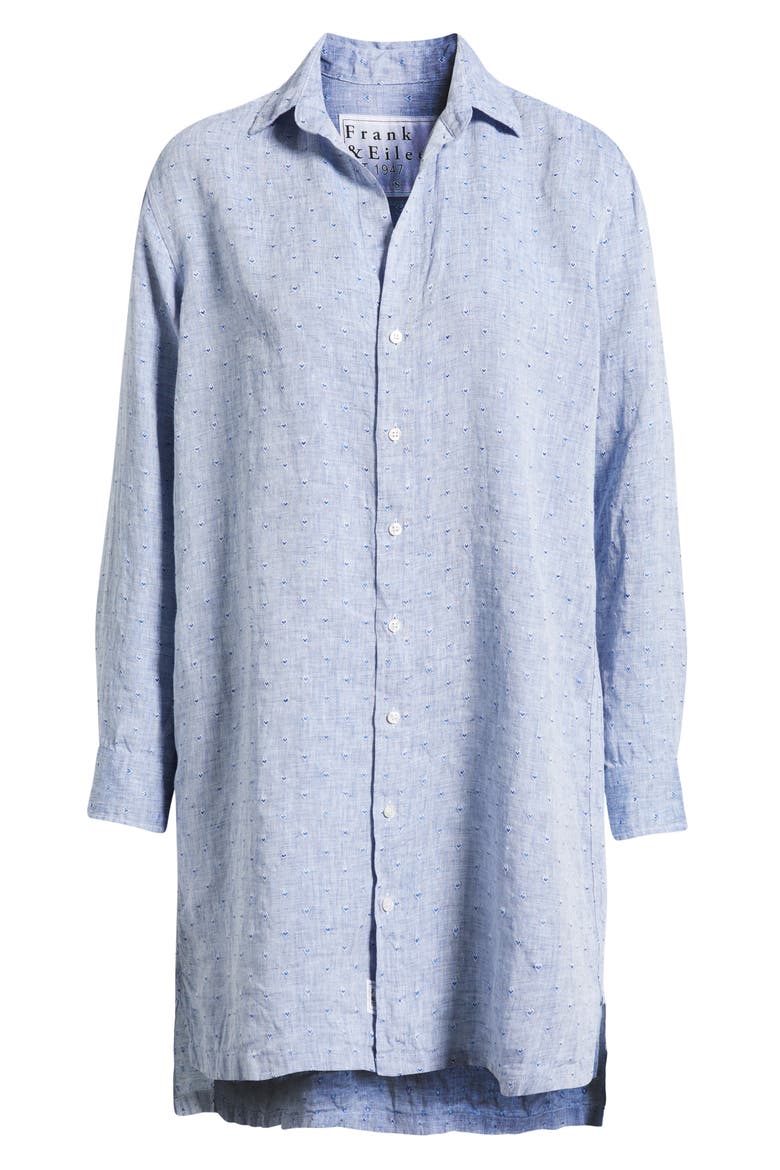 Hunter Stripe Step Hem Linen & Cotton Shirtdress