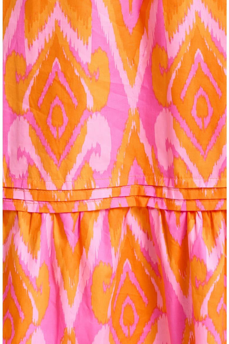 Belraj Ikat Print Cotton Poplin Maxi Dress