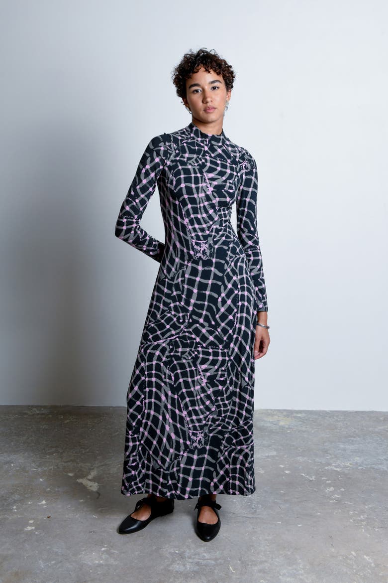 Speculus Turtleneck Jersey Maxi Dress
