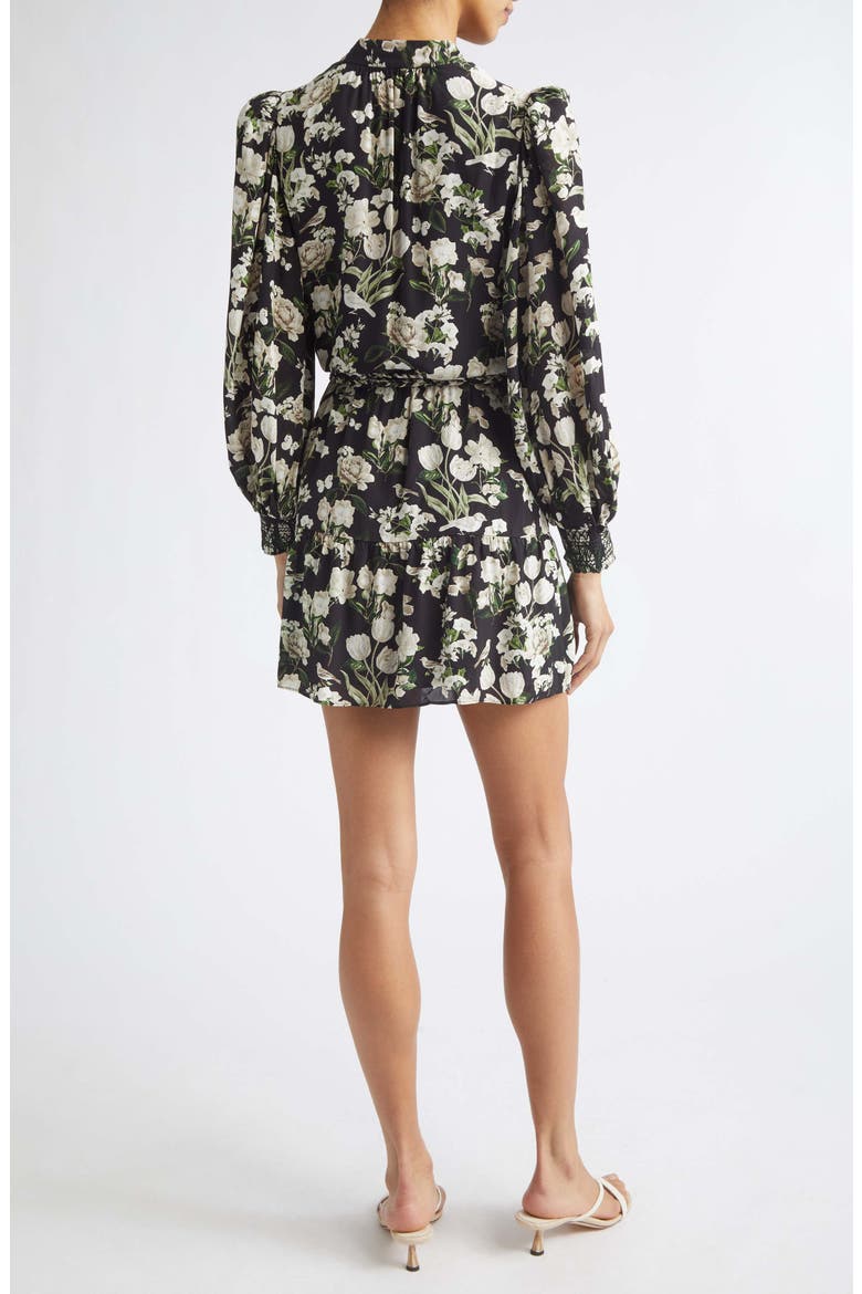 Antonette Floral Print Long Sleeve Minidress