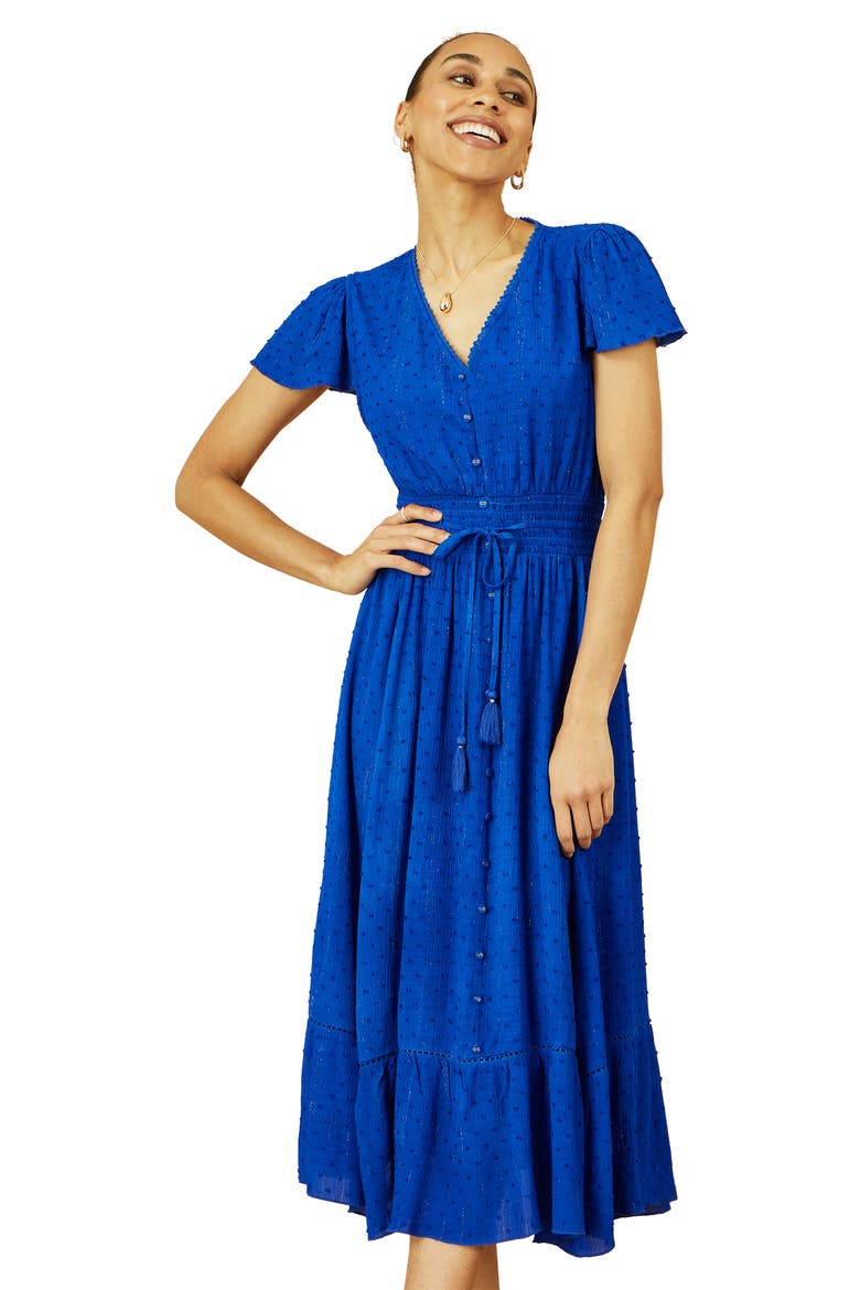 Button Detail Midi Dress