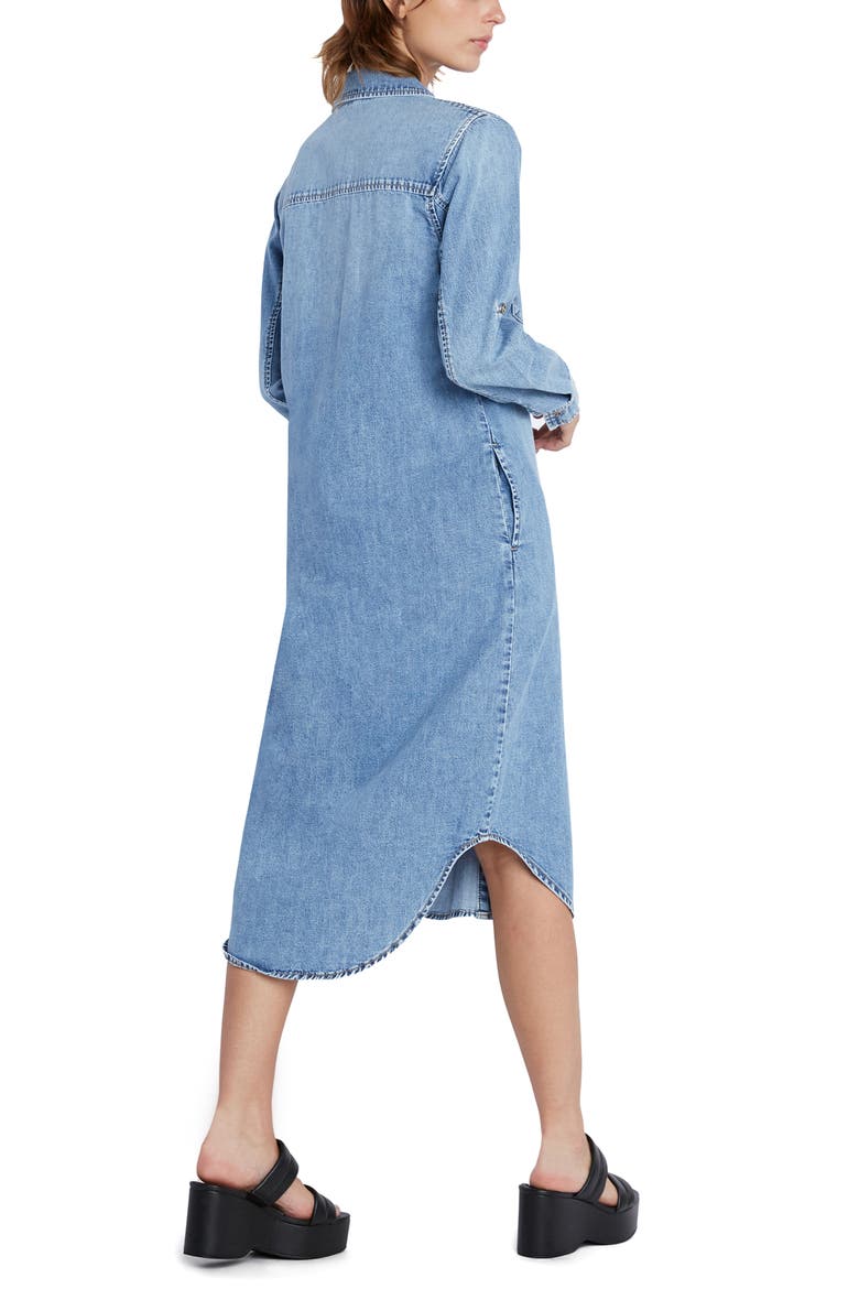Denim Long Sleeve Maxi Shirtdress