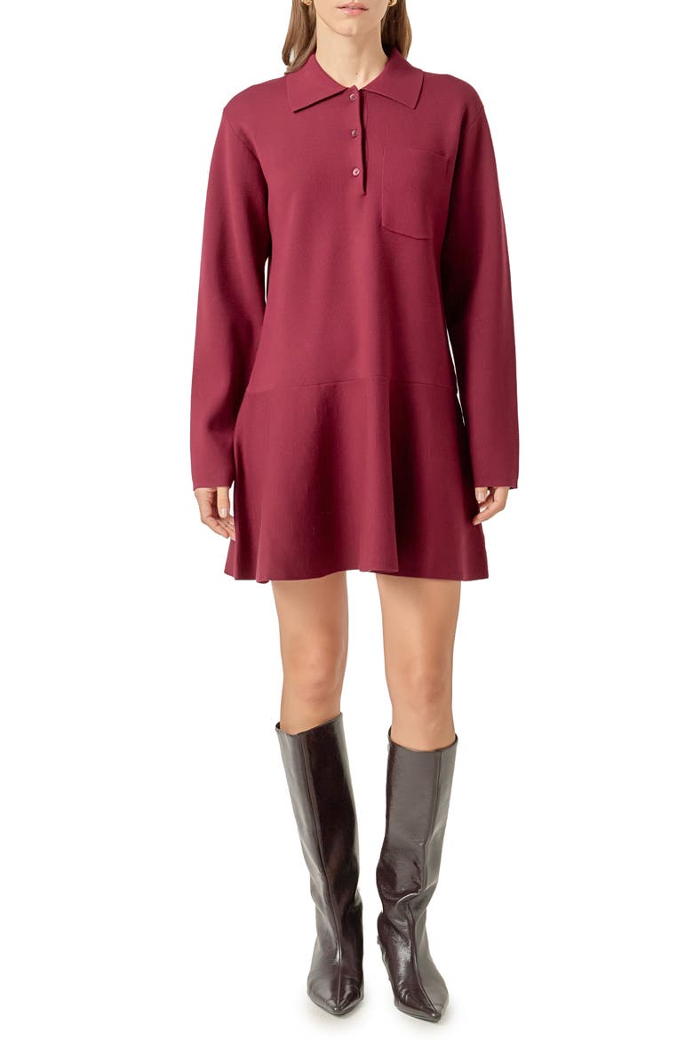 Long Sleeve Knit Minidress
