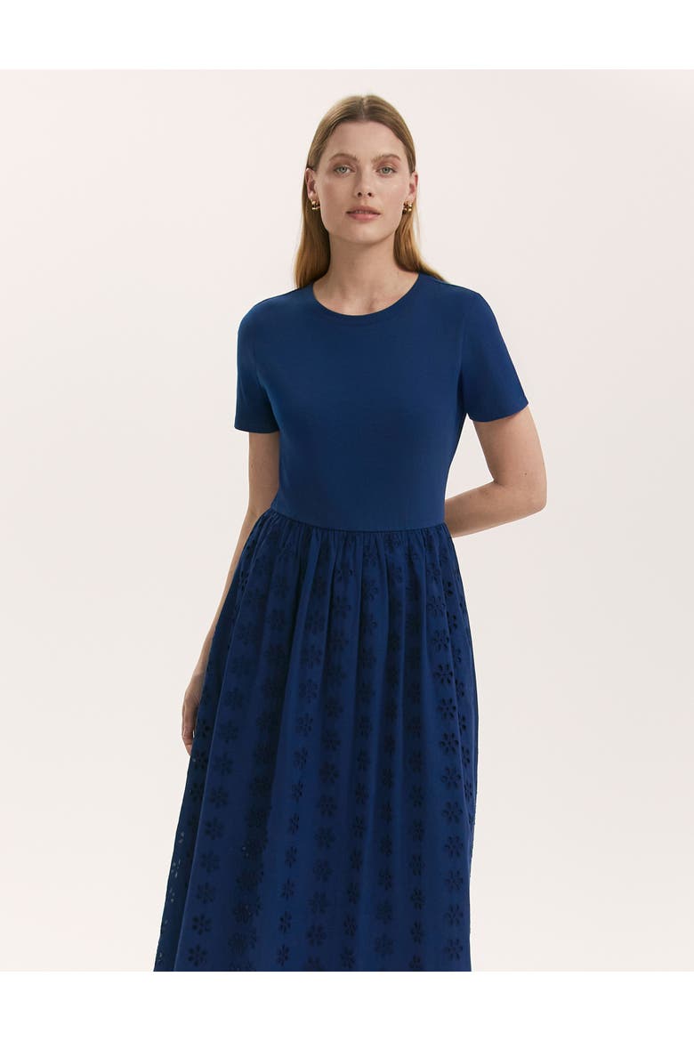 Brea Embroidered Cotton Midi Dress