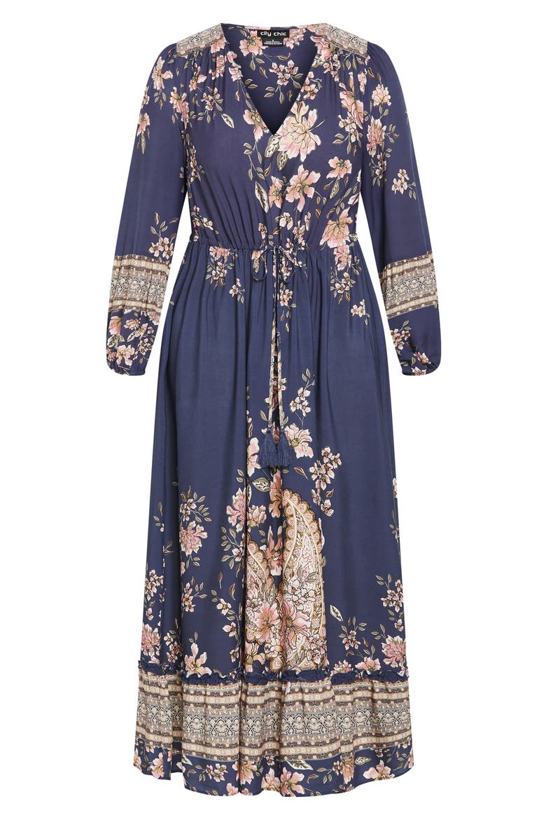 Destiny Floral Tie Waist Maxi Dress