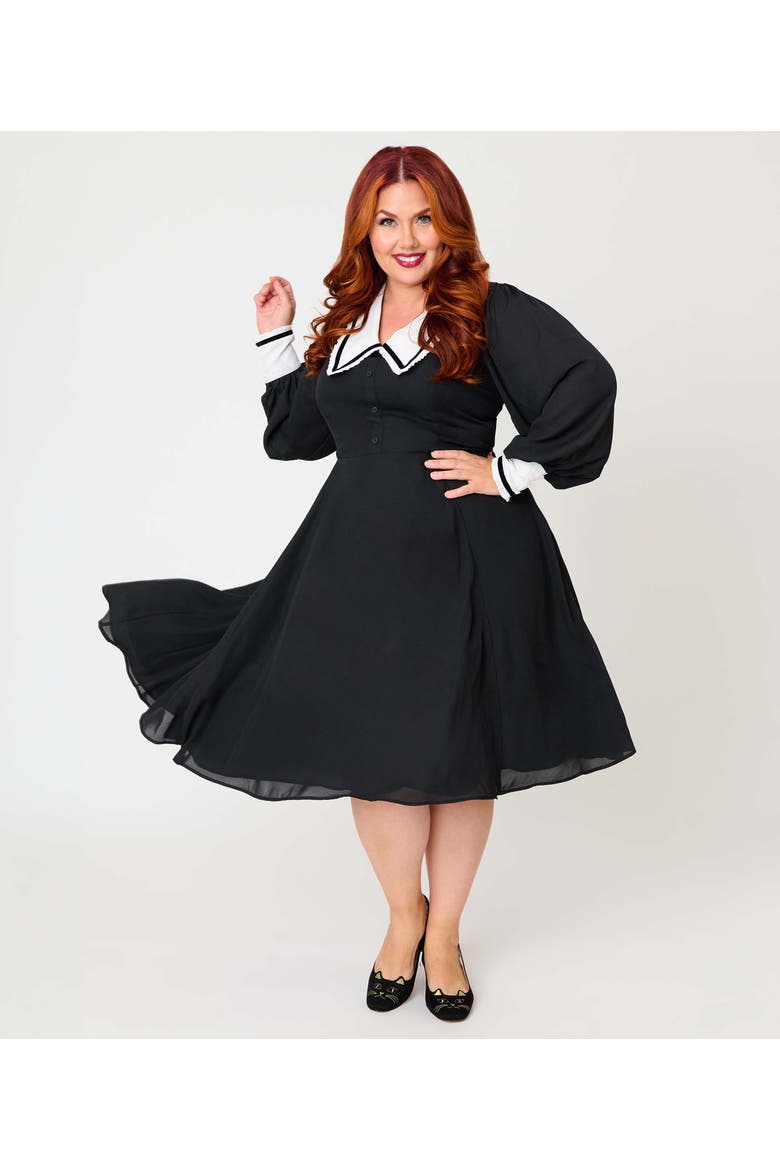 Plus Size Pilgrim Collar Wendy Swing Dress