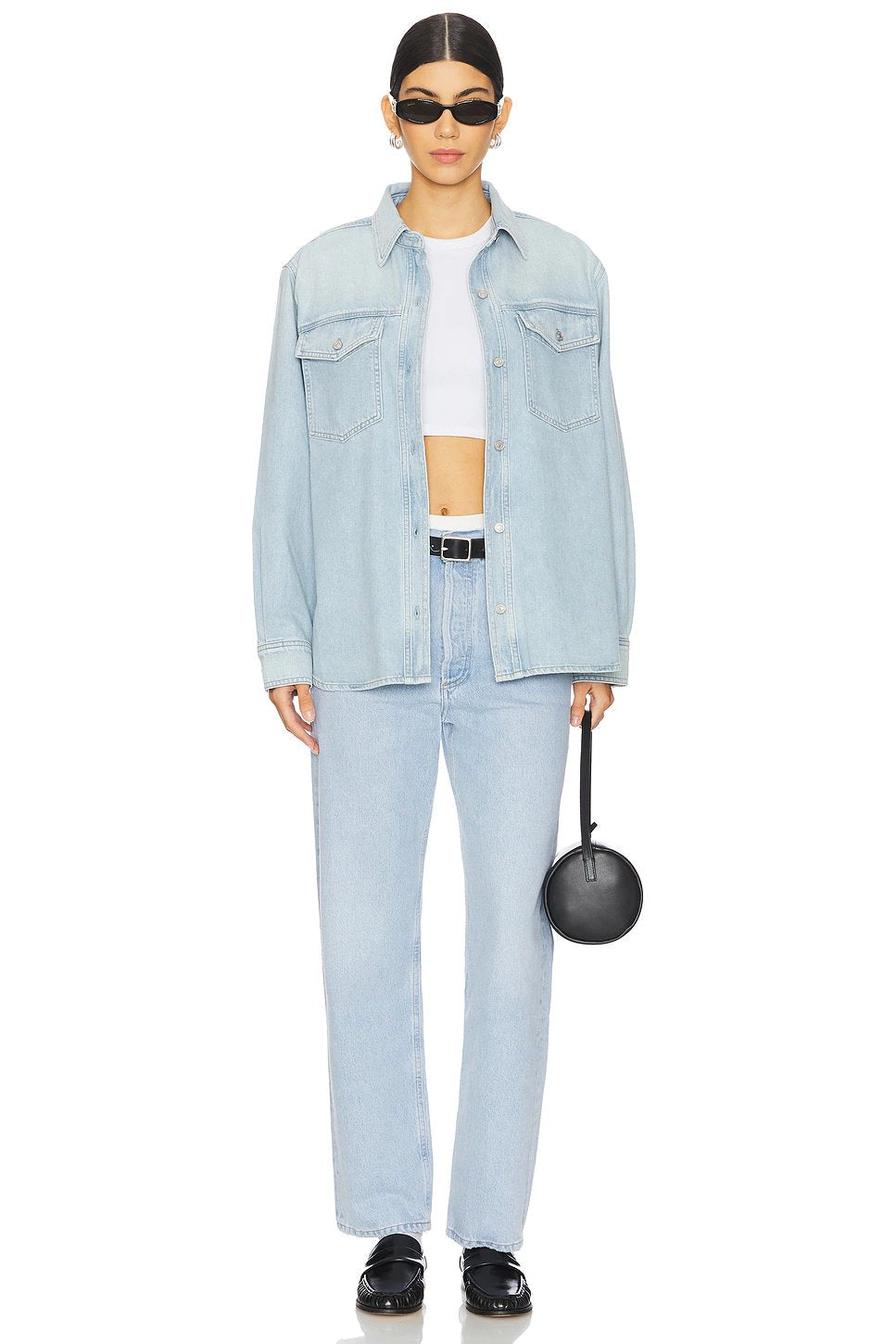 AGOLDE Rina Slim Shirt in Extract - Image 4