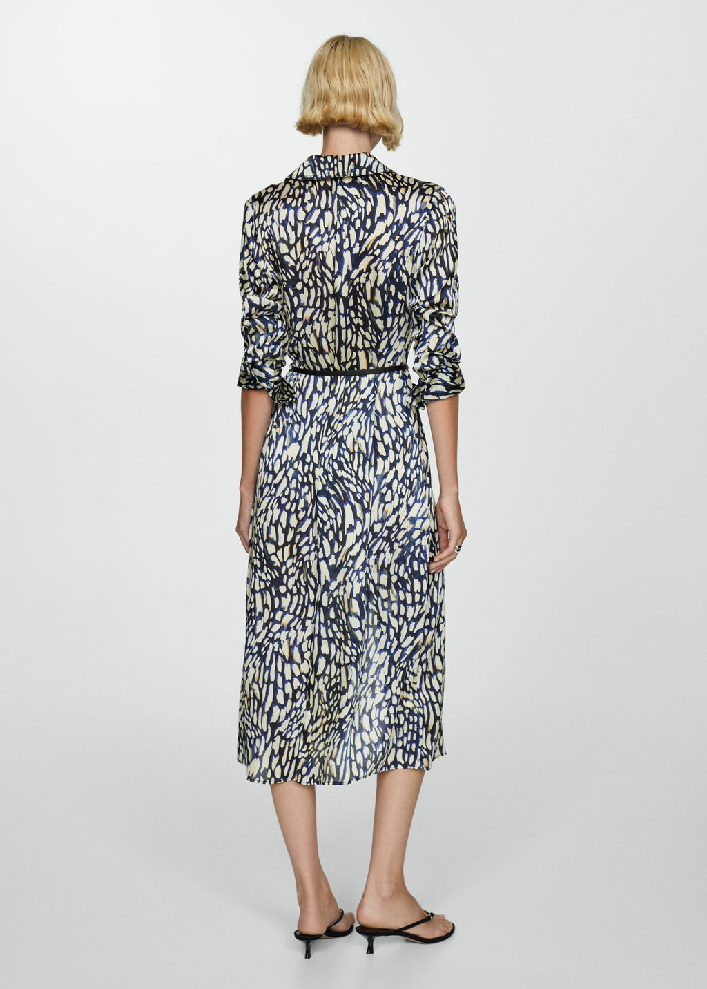 Printed satin dress