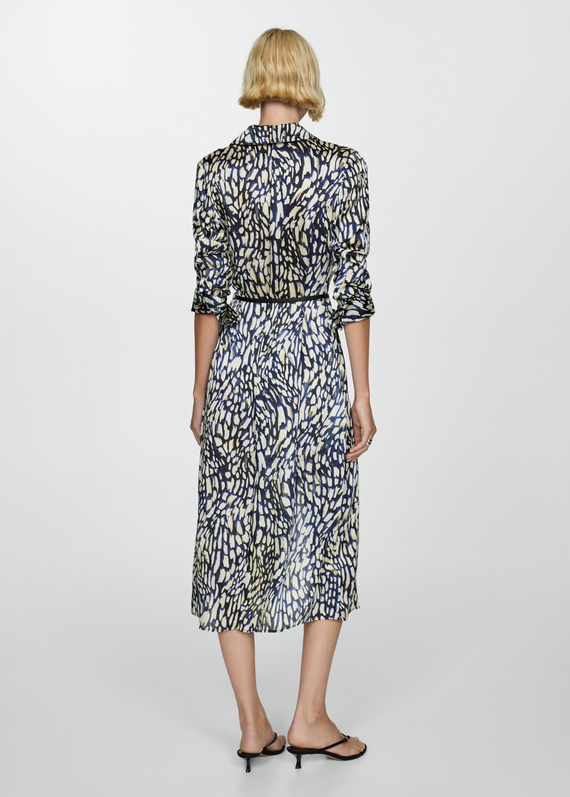 Printed satin dress